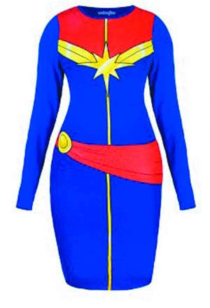 I Am Captain Marvel Body Con Dress Large