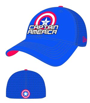 Captain America Shield And Logo Stack Neo 3930 Stretch Fit Cap M/L