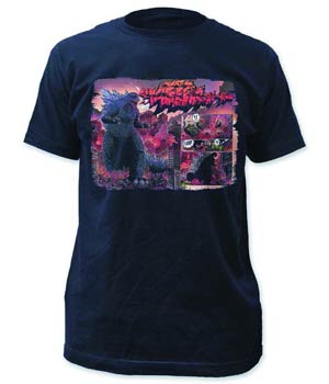 Godzilla Scream City Previews Exclusive Navy T-Shirt Large