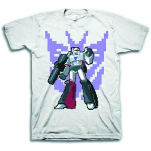 Transformers Megatron Pixel Previews Exclusive Silver T-Shirt Large