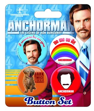 Anchorman Slogan Set 2 4-Pack Button