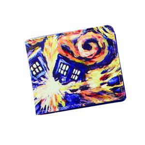 Doctor Who Van Gogh Exploding TARDIS Bill Fold Wallet