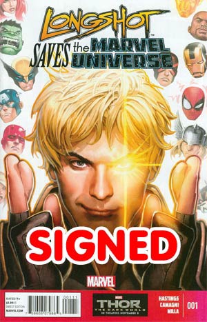 Longshot Saves The Marvel Universe #1 Cover D DF Red Signature Series Signed By Christopher Hastings