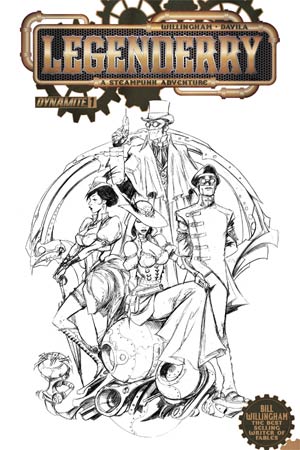 Legenderry A Steampunk Adventure #1 Cover H High-End Joe Benitez Black & White Ultra-Limited Cover (ONLY 25 COPIES IN EXISTENCE!)