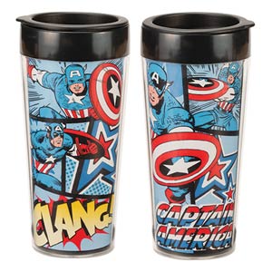 Marvel Captain America 16-Ounce Plastic Travel Mug