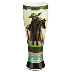 Star Wars Yoda 20-Ounce Hand Painted Glass