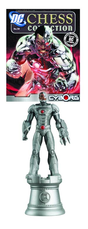 DC Superhero Chess Figure Collector Magazine #58 Cyborg White Rook
