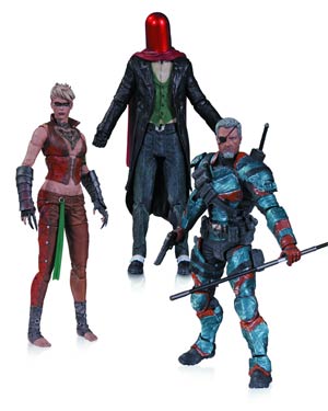 Batman Arkham Origins Deathstroke Joker As Red Hood Copperhead 3-Pack Action Figure