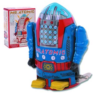 Mr Atomic Robot Tin Toy