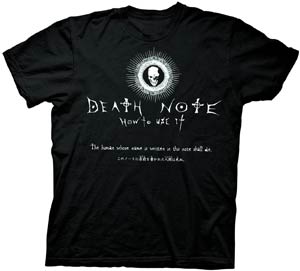 Death Note How To Use It T-Shirt Large