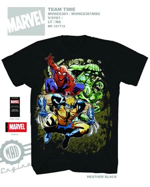 Marvel Heroes Team Time White T-Shirt Large
