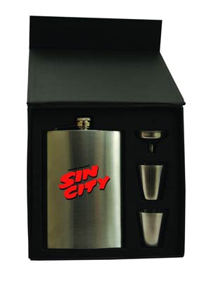 Sin City Movie Logo Flask Gift Set