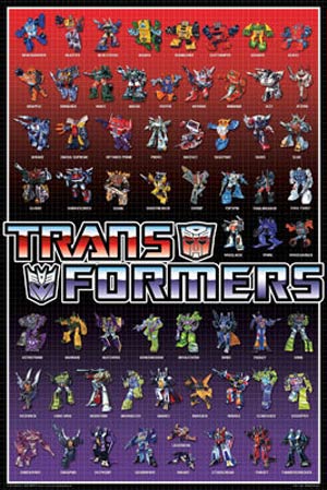 Transformers Cast 25x13 Wall Poster