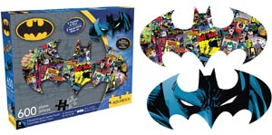 DC Comics Puzzle 600-piece Batman Logo And Double Sided