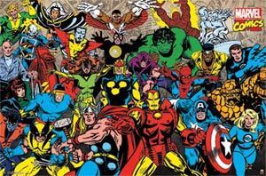 Marvel Retro Lineup Poster