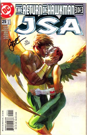 JSA #25 Cover B Dynamic Forces Signed by Geoff Johns