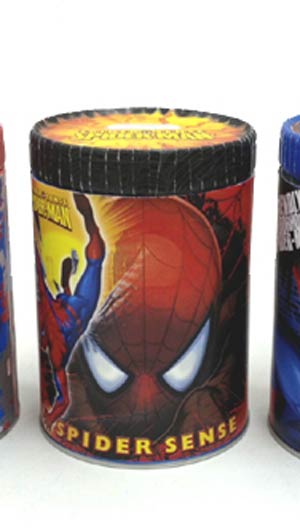 Spider-Man Round Tin Bank - Black