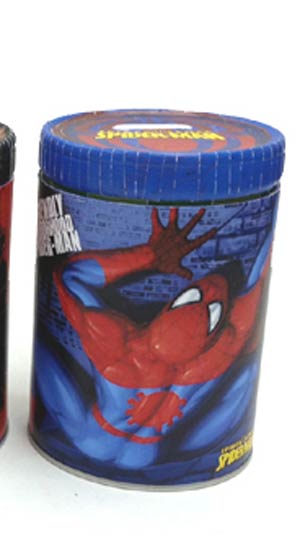Spider-Man Round Tin Bank - Blue