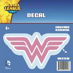 DC Comics Decal 5.75x3.25-inch Wonder Woman Symbol Pink and White