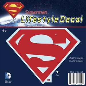 DC Comics Decal 5x3.75-inch Superman Symbol Red