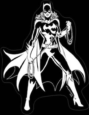 DC Comics Family Car Window Sticker 4x7-inch Batman Batgirl