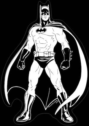 DC Comics Family Car Window Sticker 4x7-inch Batman Standing