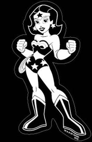 DC Comics Family Car Window Sticker 4x7-inch Super Friends Wonder Woman