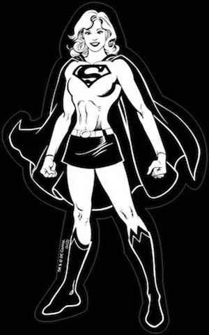 DC Comics Family Car Window Sticker 4x7-inch Supergirl Standing