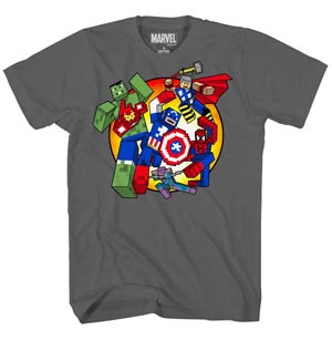 Avengers Digi Battle Charcoal T-Shirt Large