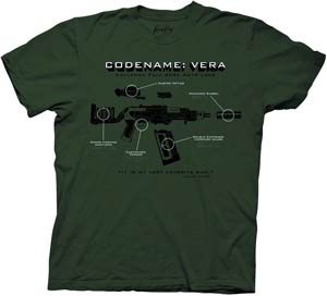 Firefly Codename Vera Previews Exclusive Army Green T-Shirt Large