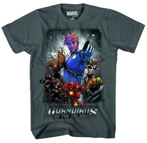 Guardians Of The Galaxy Space Police Previews Exclusive Charcoal T-Shirt Large