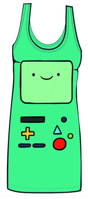 Adventure Time Beemo Face Tank Dress T-Shirt Small