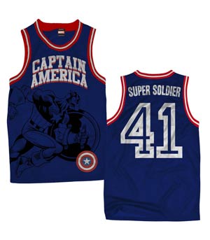 Captain America We Are #1 Basketball Jersey Small