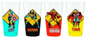 Marvel Diamonds Pint Glass 4-Pack