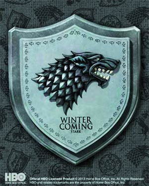 Game Of Thrones House Crest Wall Plaque - Stark
