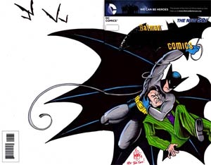 Batman Vol 2 #29 Cover F DF We Can Be Heroes Blank Variant Edition Signed & Re-Marked With A Detective Comics #27 Homage Sketch By Ken Haeser (Zero Ye