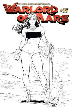 Warlord Of Mars #35 Cover D High-End Carlos Rafael Black & White Risque Ultra-Limited Variant Cover (ONLY 25 COPIES IN EXISTENCE!)