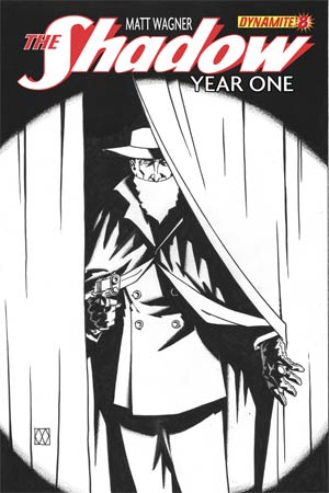 Shadow Year One #8 Cover I High-End Matt Wagner Black & White Ultra-Limited Variant Cover (ONLY 25 COPIES IN EXISTENCE!)