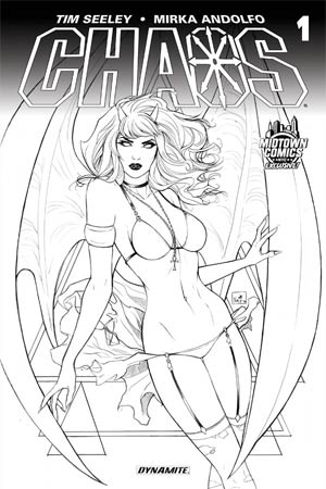 Chaos #1 Cover G Midtown Exclusive Nei Ruffino Black & White Ultra-Limited Cover
