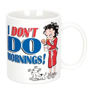 Betty Boop Ceramic Mug - I Dont Do Mornings