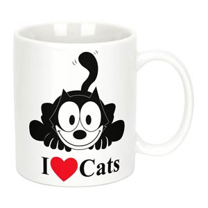 Felix Ceramic Mug - I Love Cats