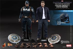 Captain America The Winter Soldier Captain America And Steve Rogers 12-Inch Action Figure Set