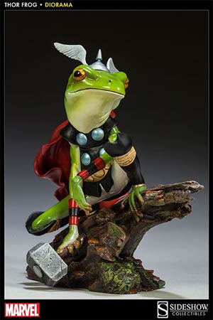Thor Frog Diorama Statue
