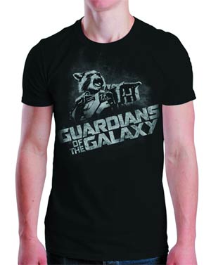 Marvels Guardians Of The Galaxy Rocket To The Rescue Black T-Shirt Large