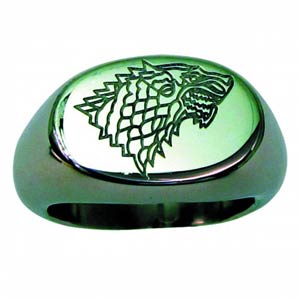 Game Of Thrones Family Crest Ring - Stark Size 10