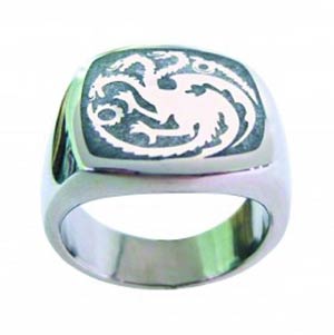 Game Of Thrones Family Crest Ring - Targaryen Size 10