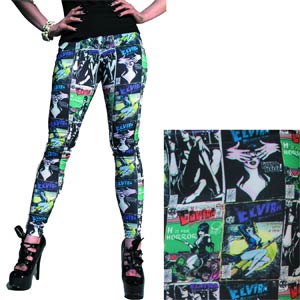 Elvira Comic Leggings Large