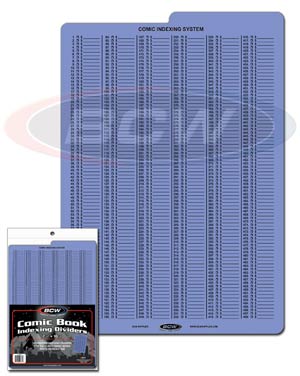 BCW Comic Book Indexing Dividers 20-Pack Case