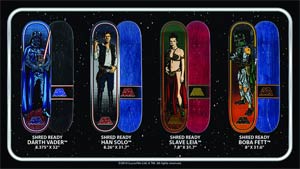 Tech Deck SANTA CRUZ Star Wars Han Solo 2 de 7 Avec Support & Autocollant NEUF sous emballage