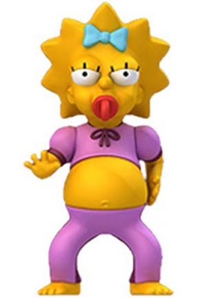 Simpsons 25th Anniversary 5-Inch Series 2 Maggie Simpson In Pink Jumpsuit Action Figure 
